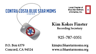 recreation of Blue Star Moms card